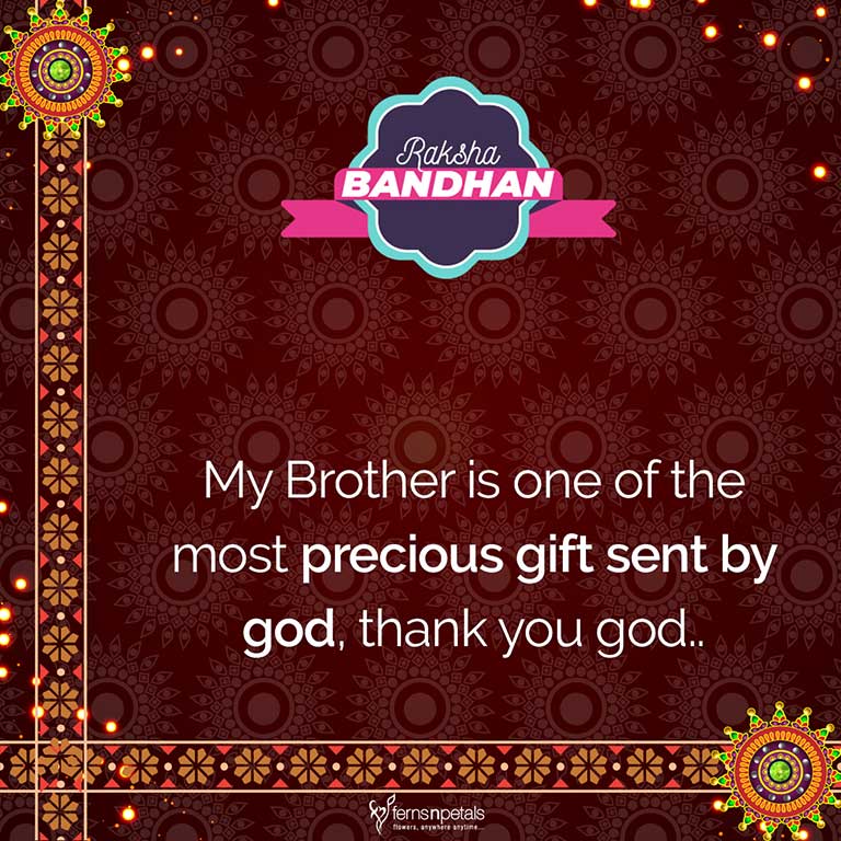 thank you card for sister on rakhi