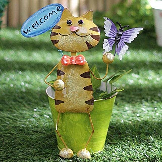 Cat Welcome Planter