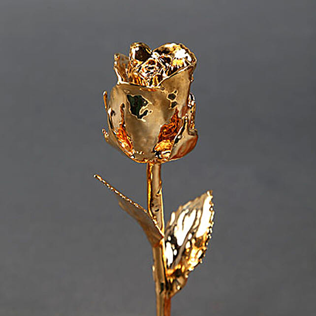 Engraved Golden Rose