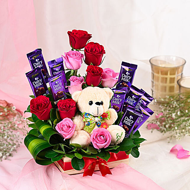 Red Roses, Teddy, & Chocolates