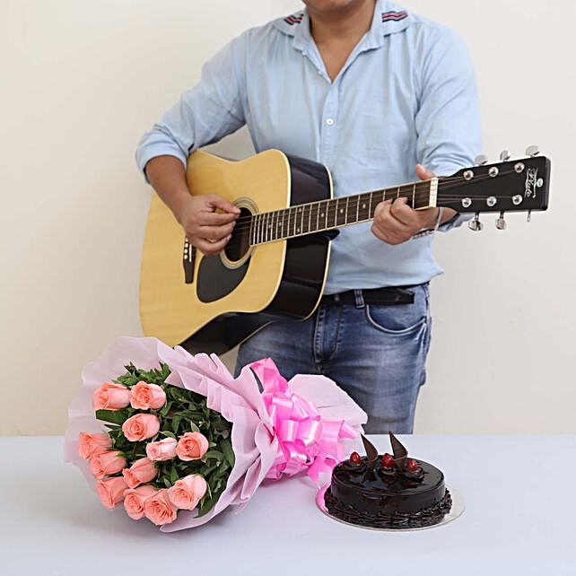 Flower & Cake with Guitarist
