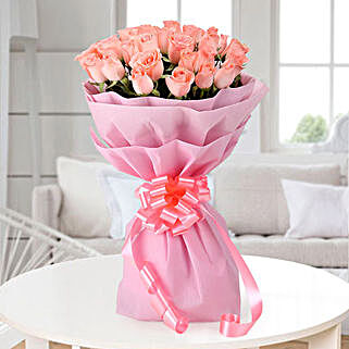 Pink Perfection - Bunch of 25 Pink Roses.